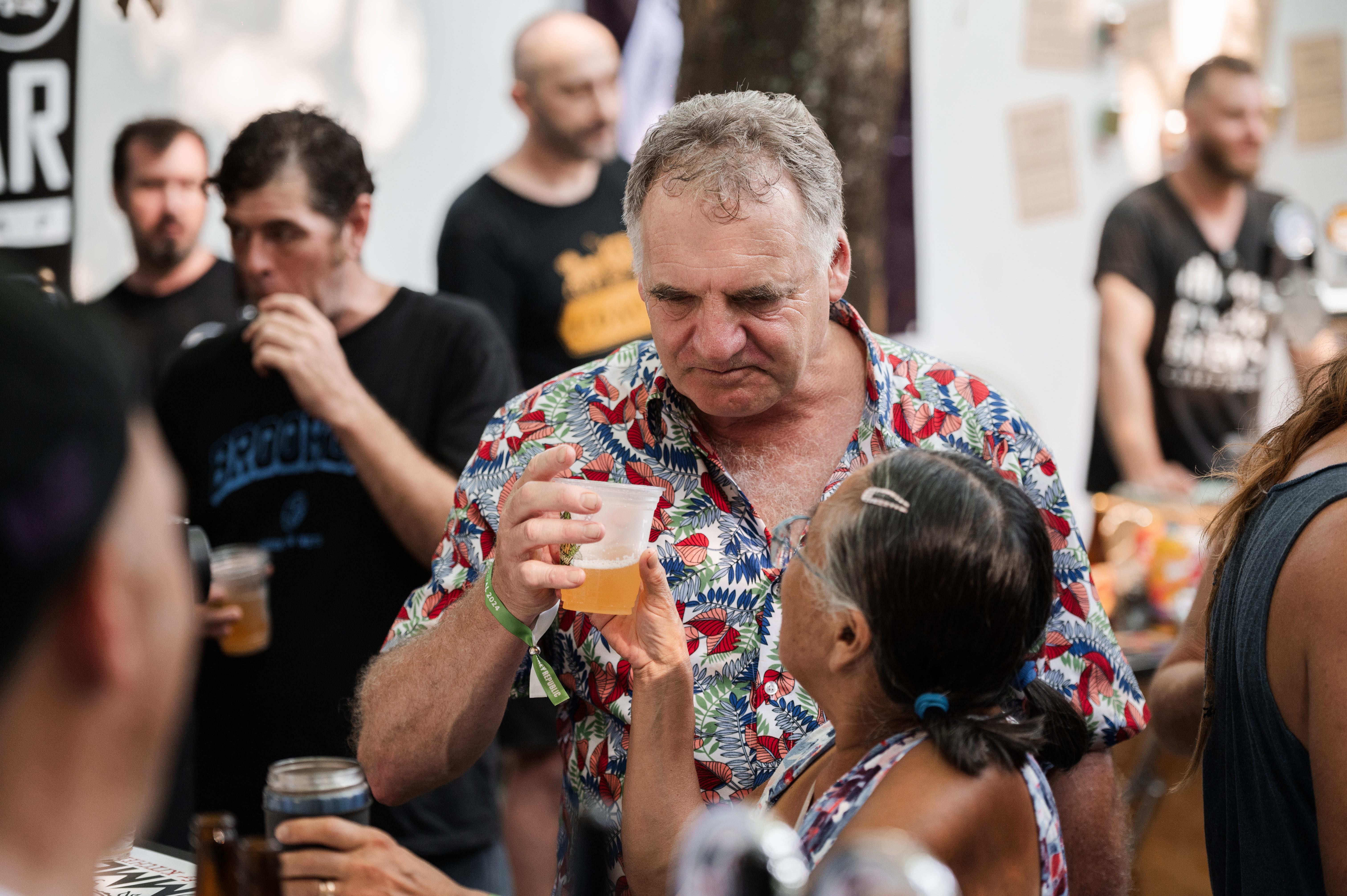 Beer tasting at the festival
