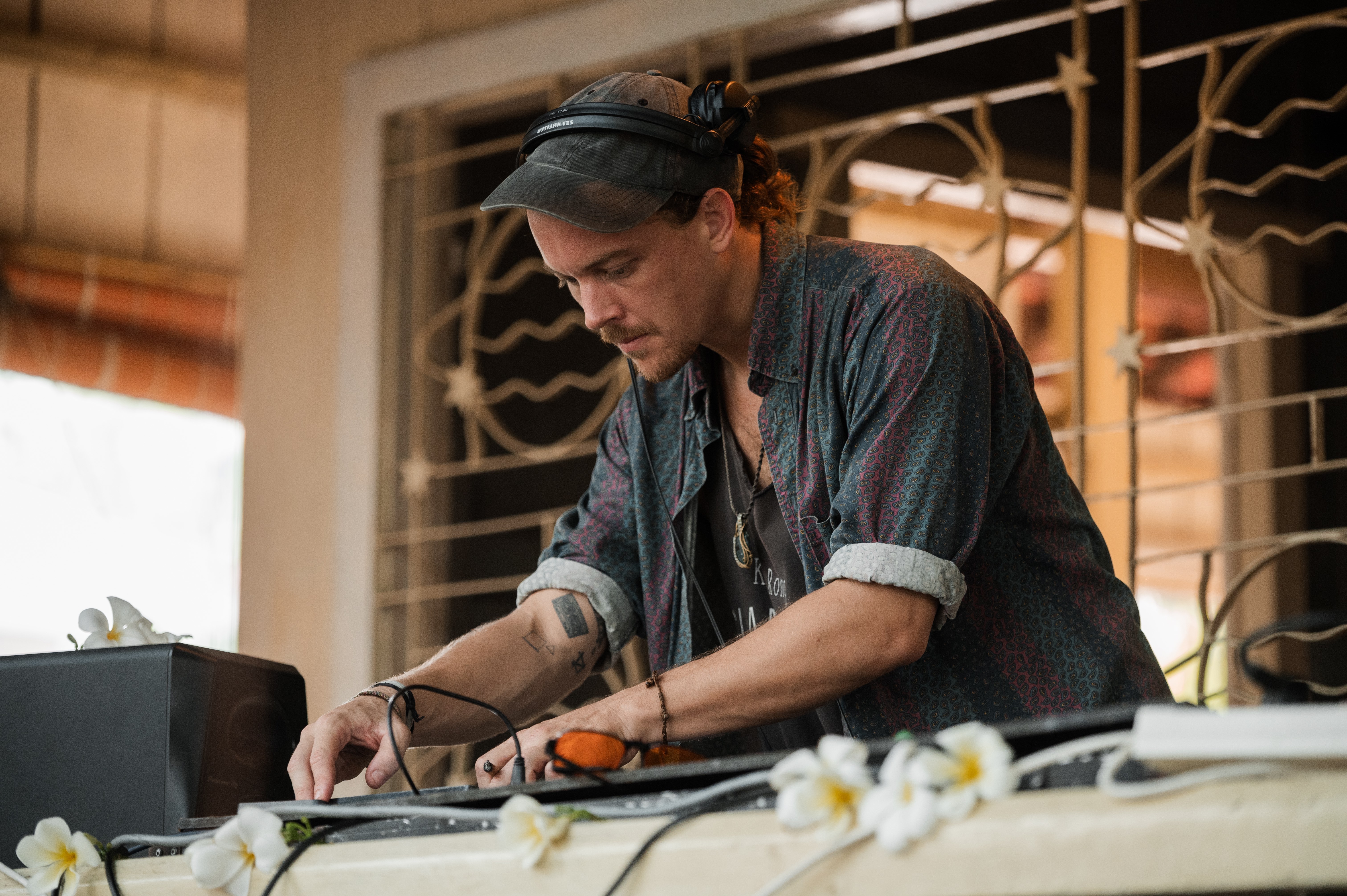 DJ focused at the decks