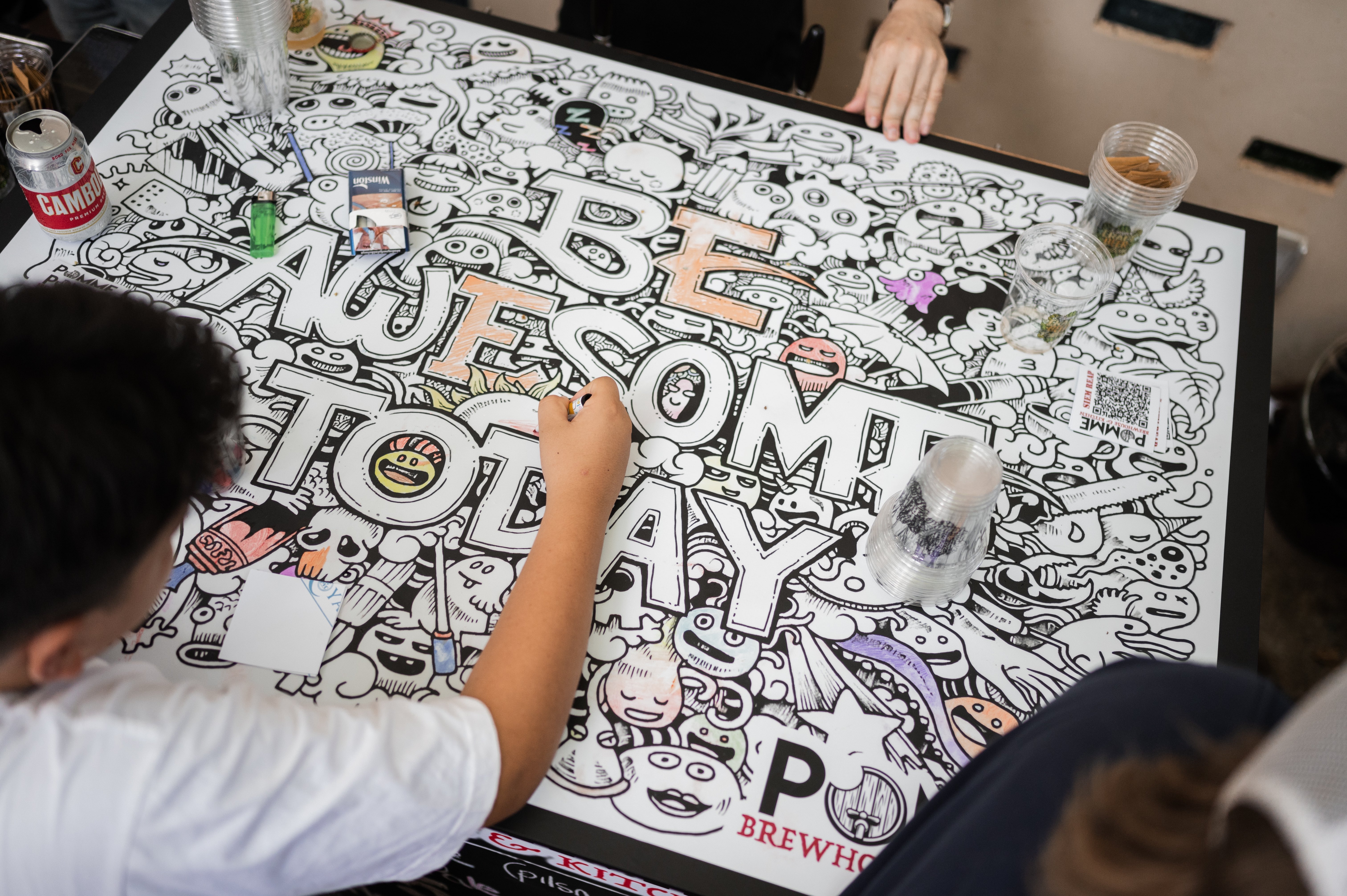 Be Awesome Today coloring art activity